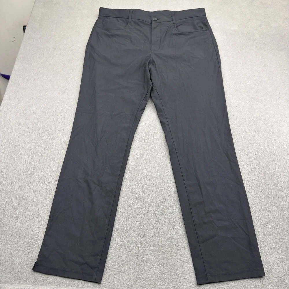 Penguin Sport Tech Golf Pants Mens 36x32 Caviar Black 5 Pocket Performance New